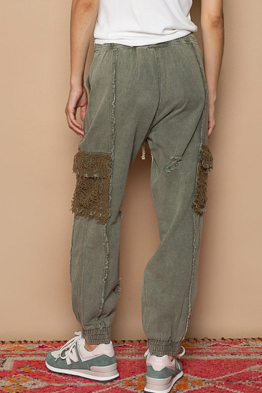 Distressed Cargo Denim Jogger