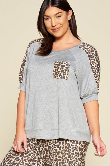 Curvy Collection Animal Print French Tee