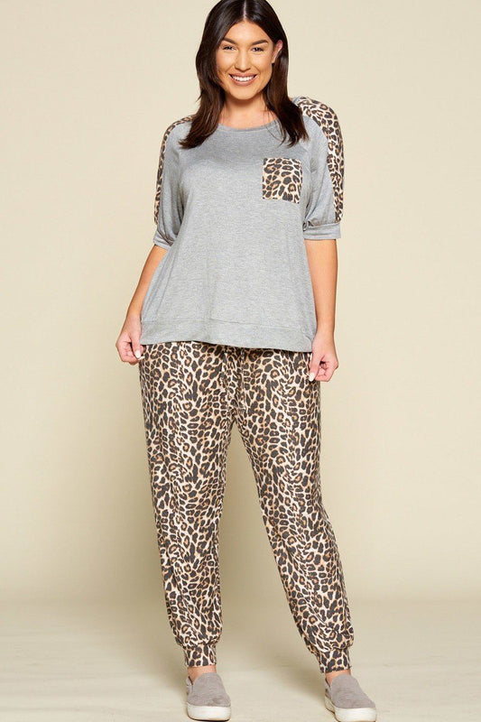 Curvy Collection Animal Print French Tee