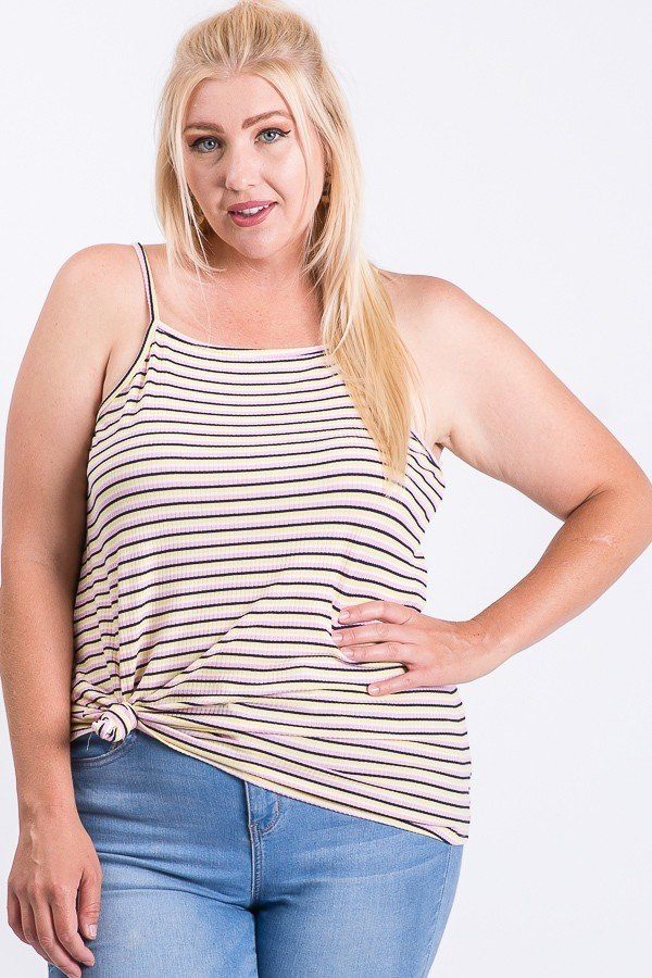 Curvy Collection Sleeveless Ribbed Tank