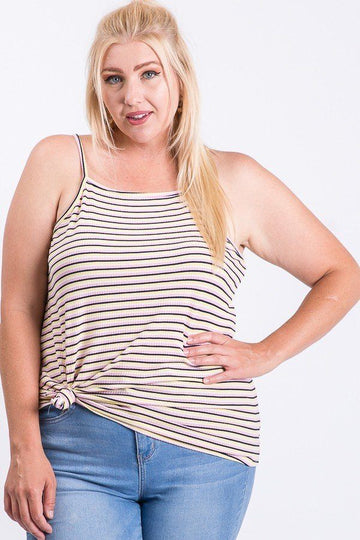 Curvy Collection Sleeveless Ribbed Tank