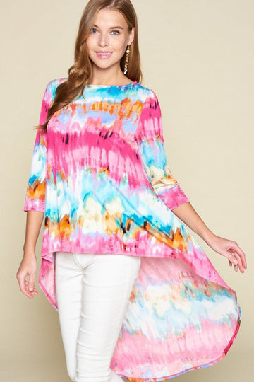 Venechia High Low Tunic Top