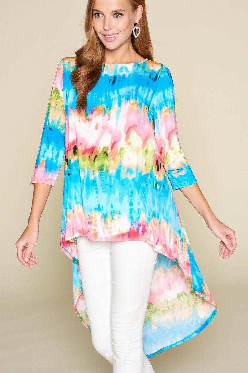 Venechia High Low Tunic Top