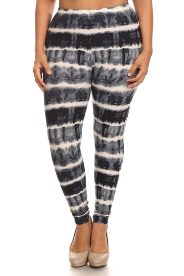 Curvy Collection Tie Dye Full Length Leggings