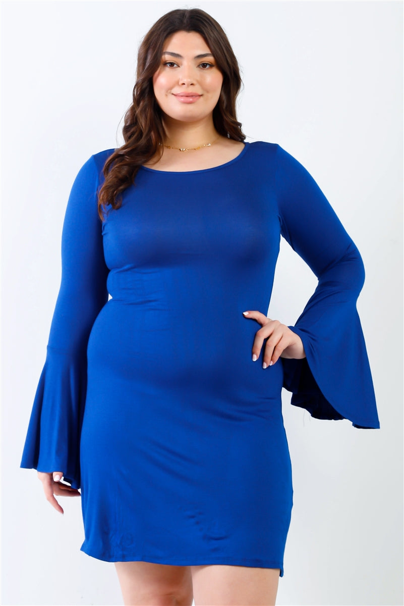 Curvy Collection Bell Sleeve Mini Dress