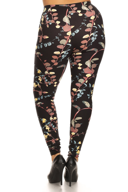 Curvy Collection Floral Leggings