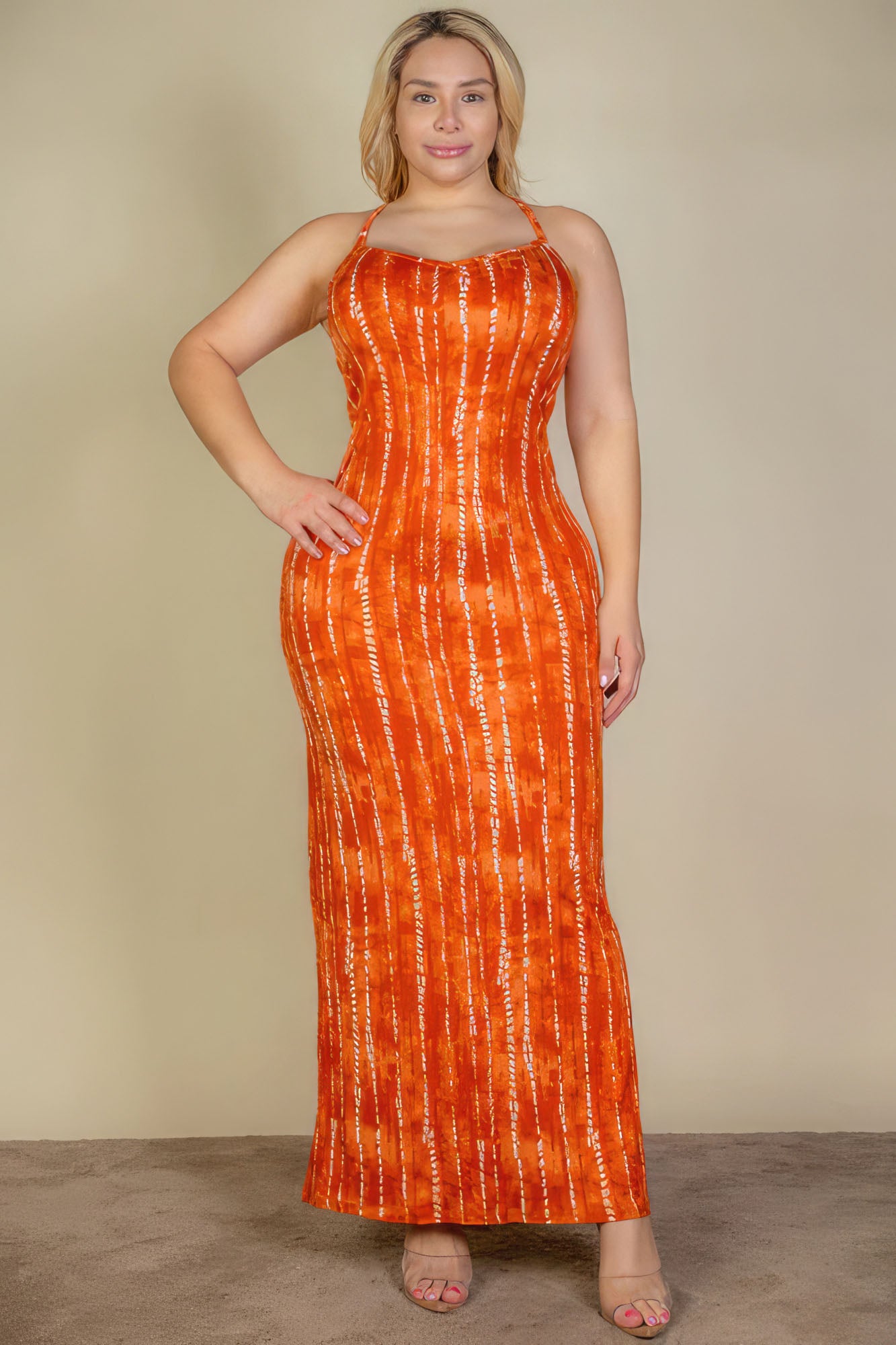 Curvy Collection Tie Dye Maxi Dress