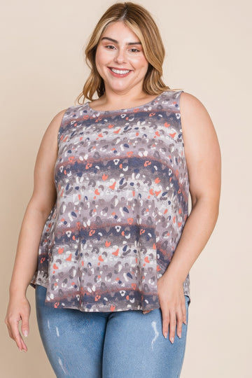 Curvy Collection Multi Tie Dye Tank