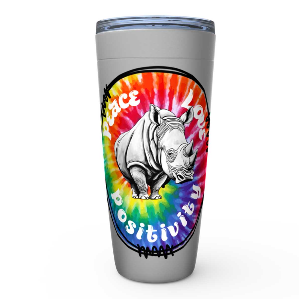 Grey - Peace Love Positivity Tumblers