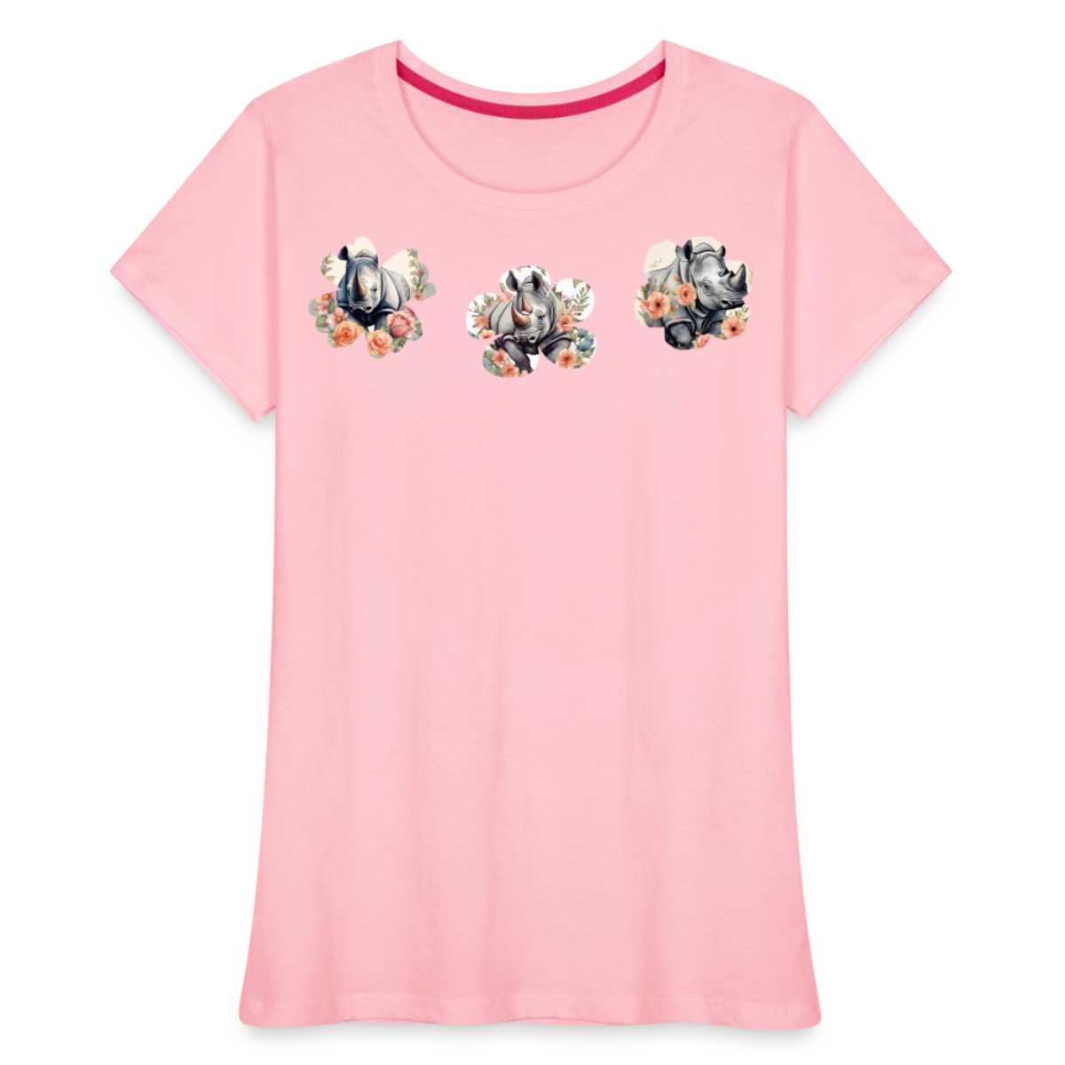 Summer Flowers Women’s Premium Organic Tee - pink