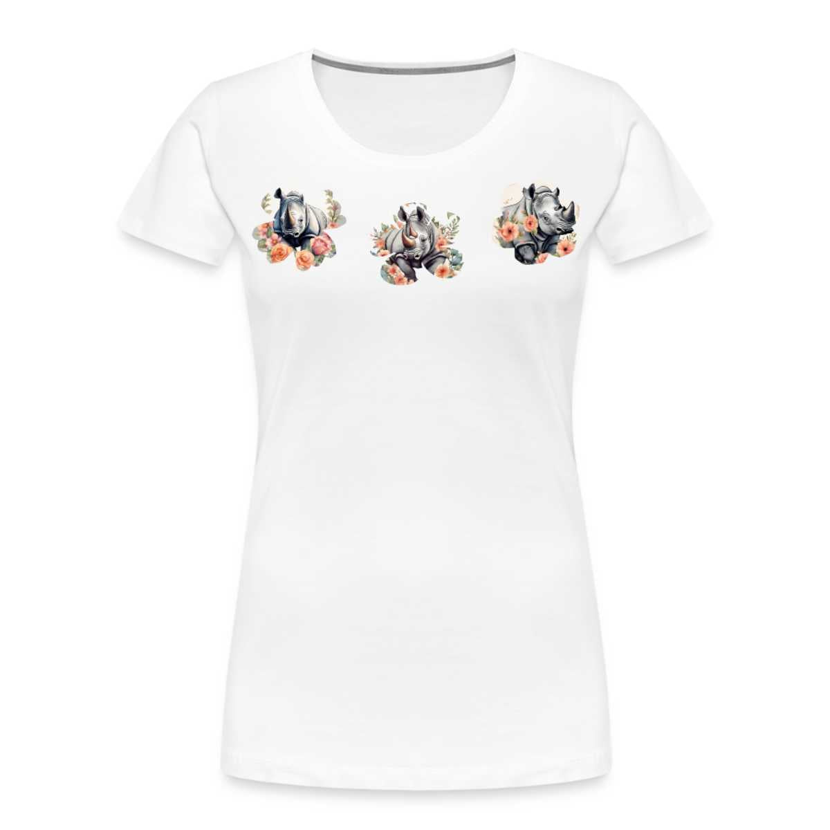 Summer Flowers Women’s Premium Organic Tee - white