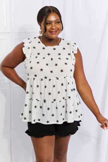 Heimish Shine Bright Butterfly Sleeve Star Top