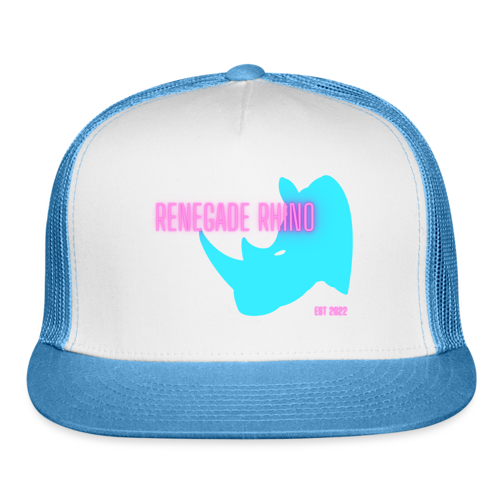 Renegade Rhino Trucker Cap - white/blue