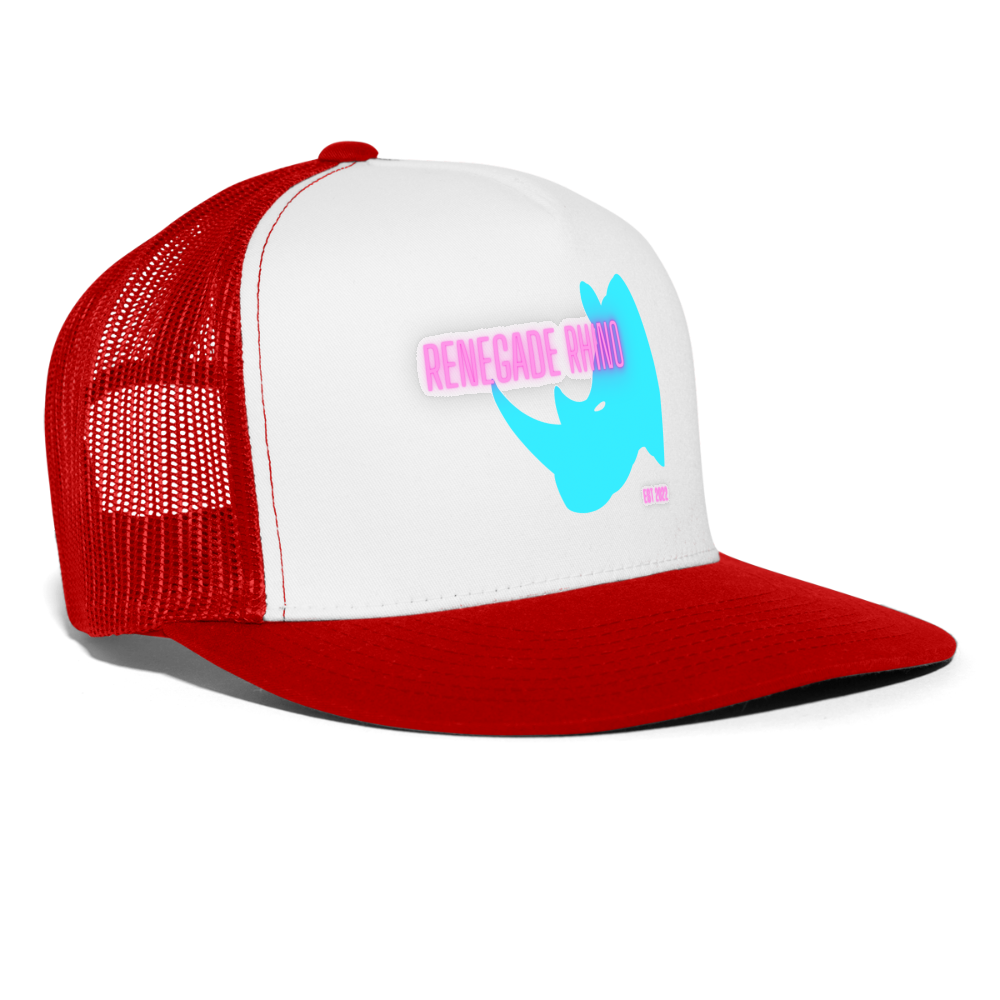 Renegade Rhino Trucker Cap - white/red