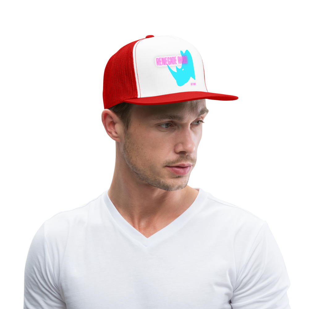 Renegade Rhino Trucker Cap - white/red