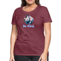 Be Kind Tee - heather burgundy