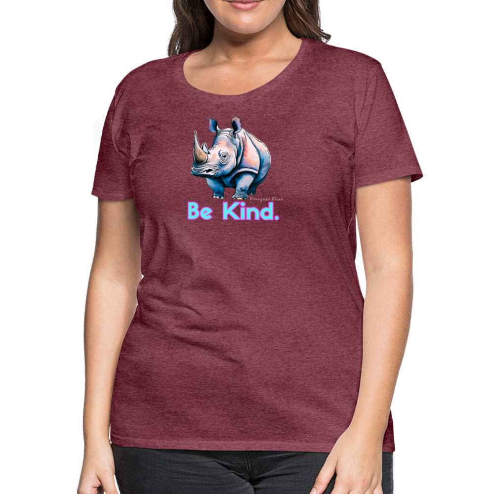 Be Kind Tee - heather burgundy