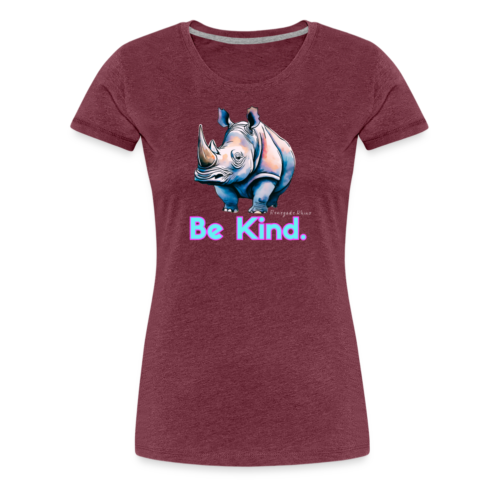 Be Kind Tee - heather burgundy