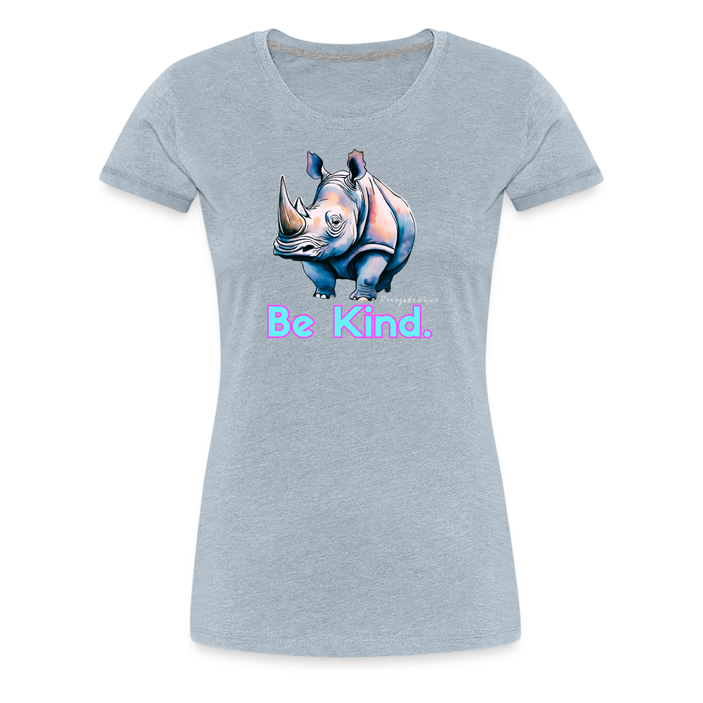 Be Kind Tee - heather ice blue