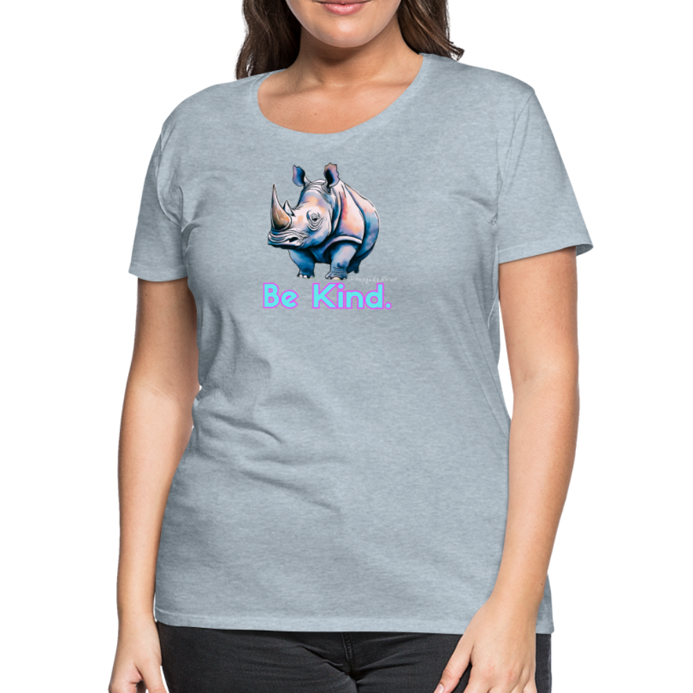 Be Kind Tee - heather ice blue