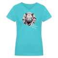 Spring Sun V-neck Tee - aqua