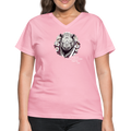 Spring Sun V-neck Tee - pink