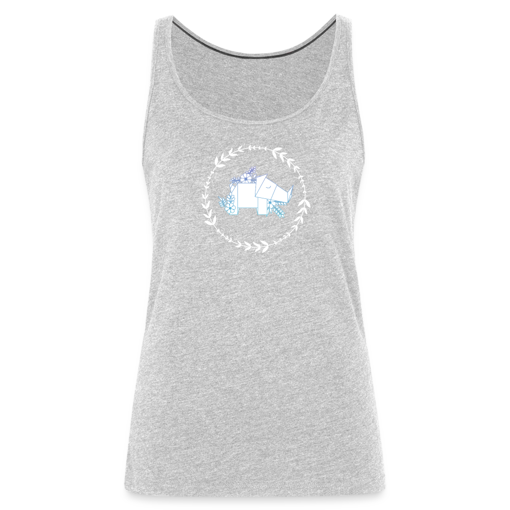 Rhino Origami Premium Tank Top - heather gray