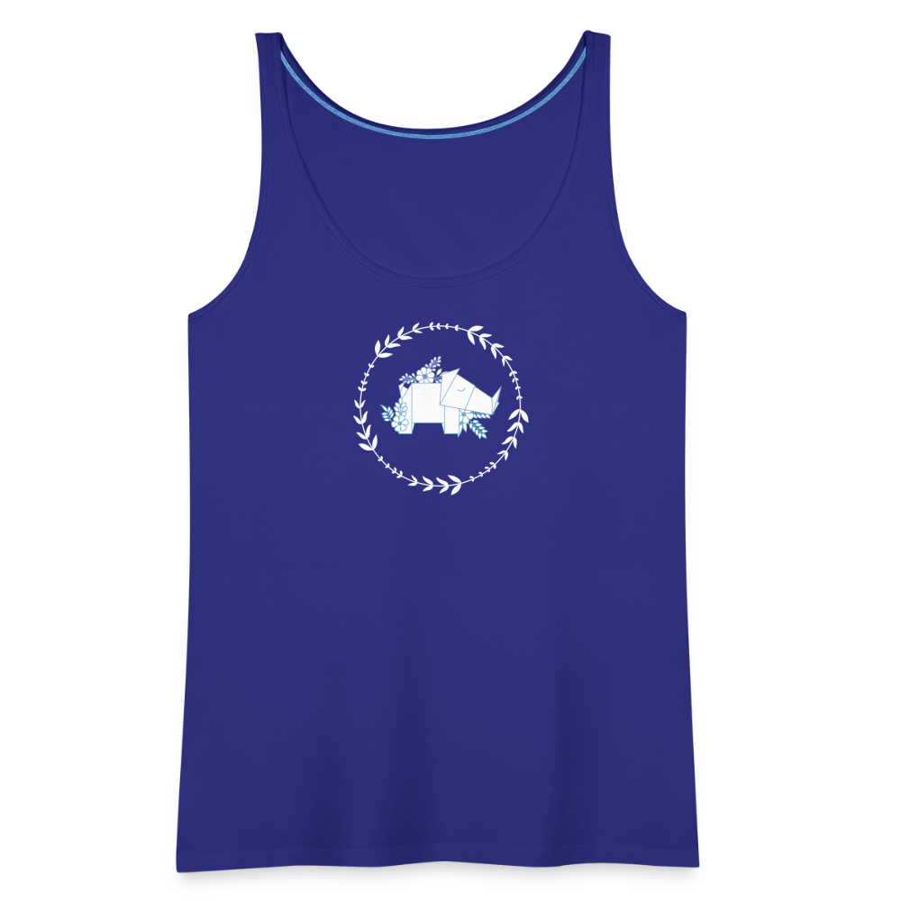 Rhino Origami Premium Tank Top - royal blue