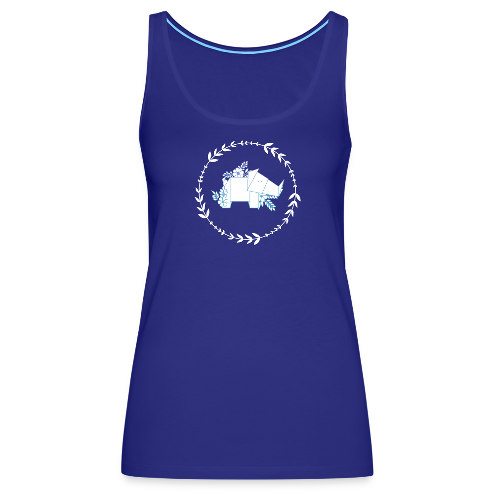 Rhino Origami Premium Tank Top - royal blue