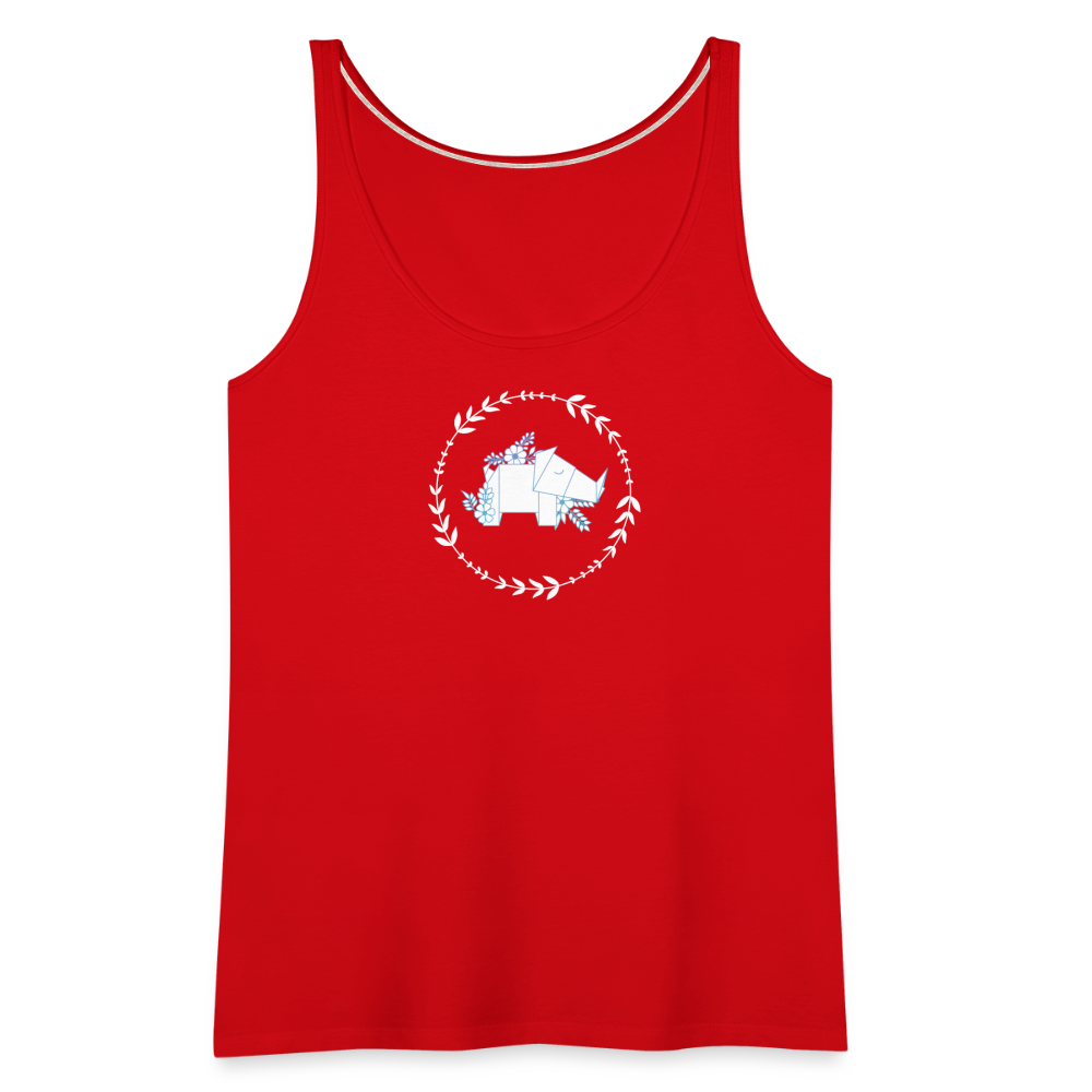 Rhino Origami Premium Tank Top - red