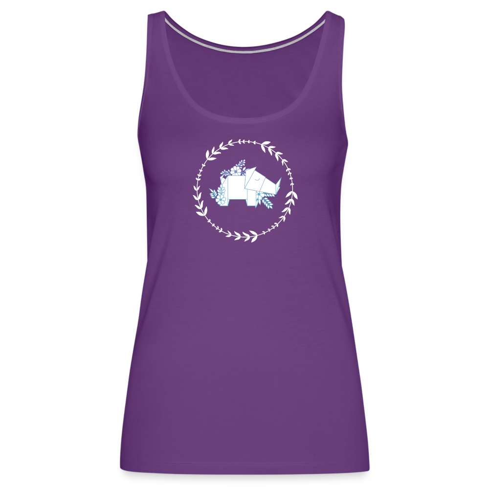 Rhino Origami Premium Tank Top - purple