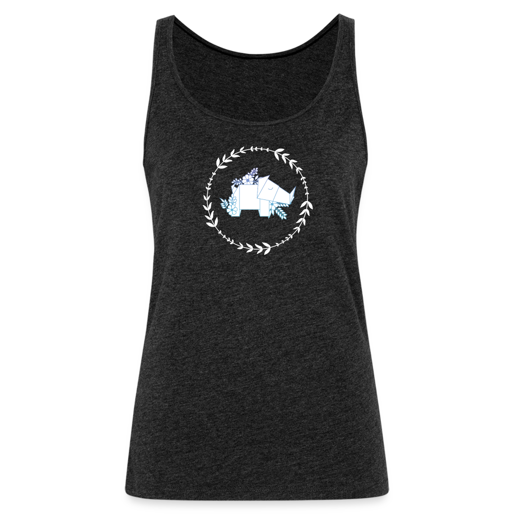 Rhino Origami Premium Tank Top - charcoal grey