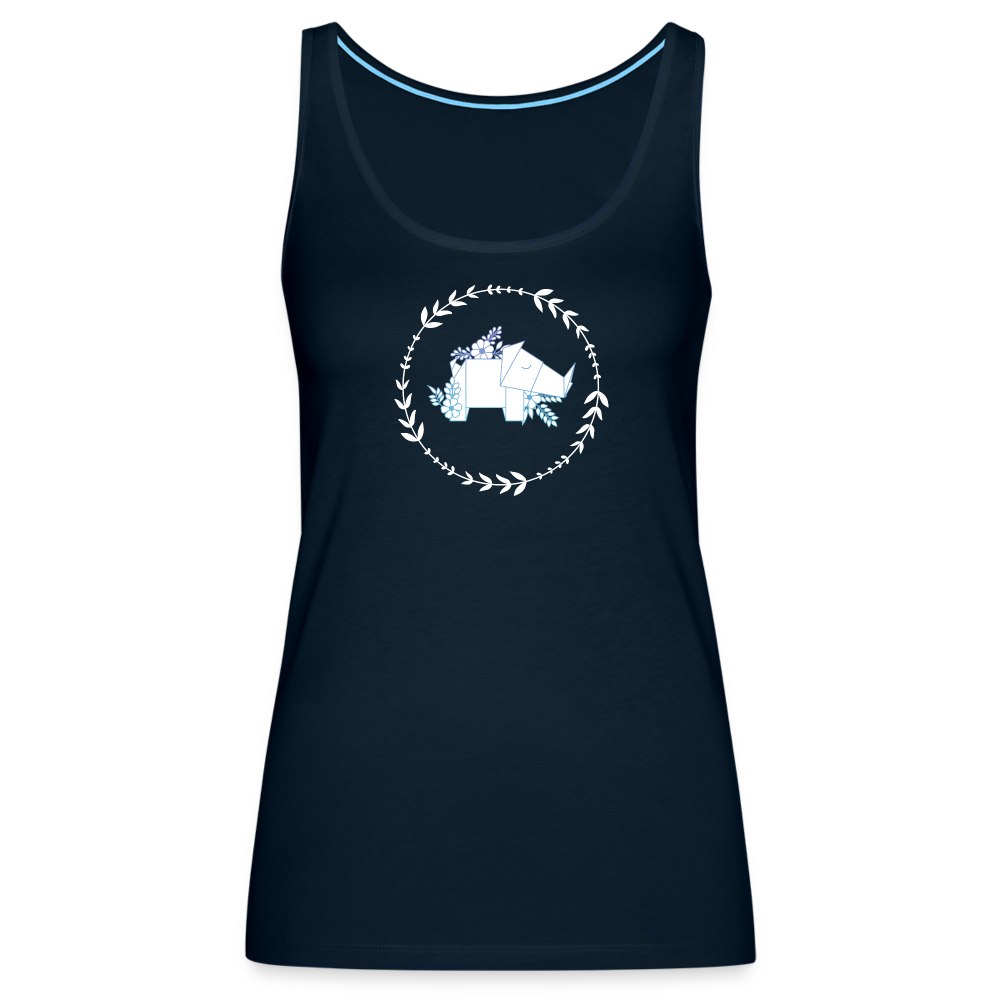 Rhino Origami Premium Tank Top - deep navy