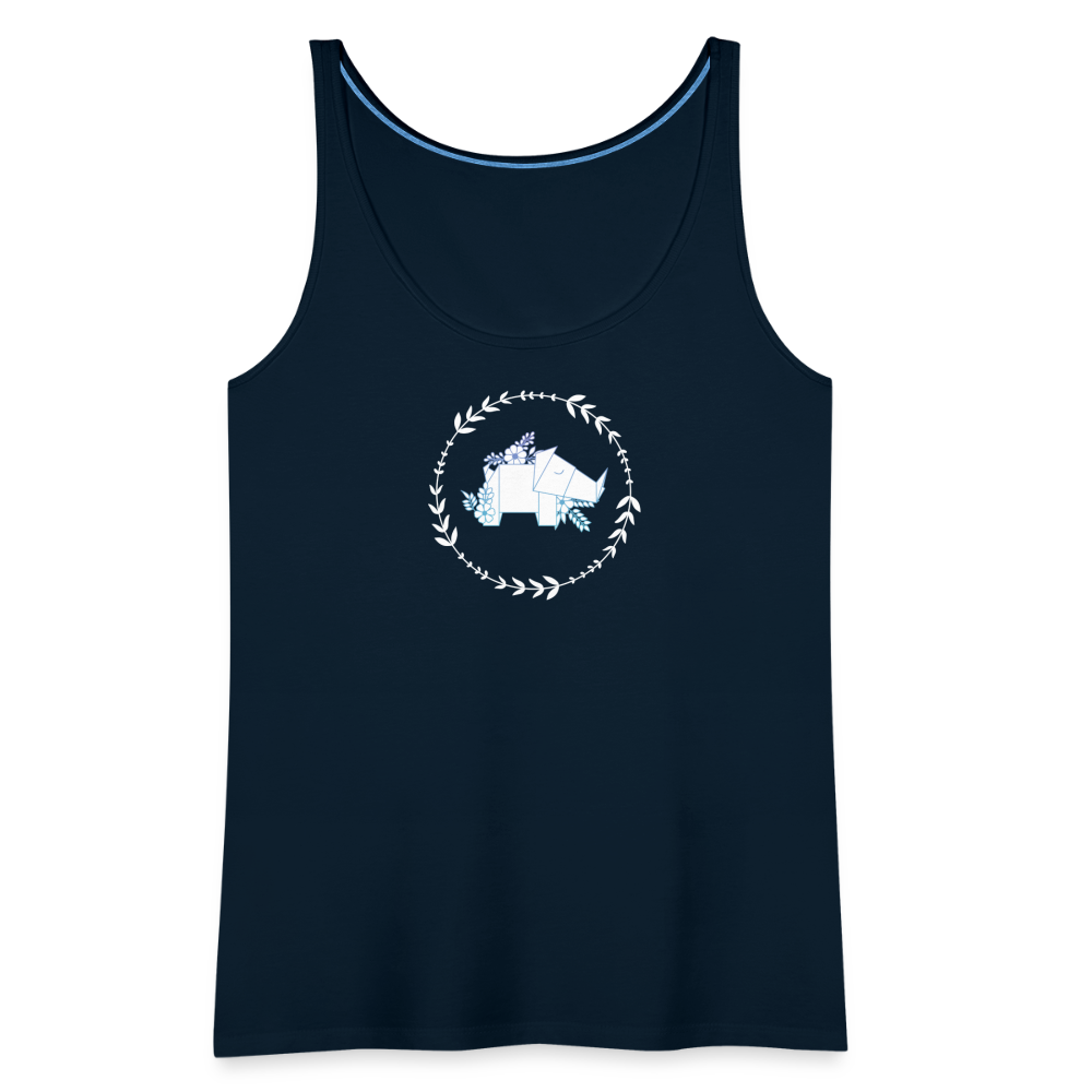 Rhino Origami Premium Tank Top - deep navy