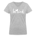 Rhino Be Kind V-Neck Tee - gray