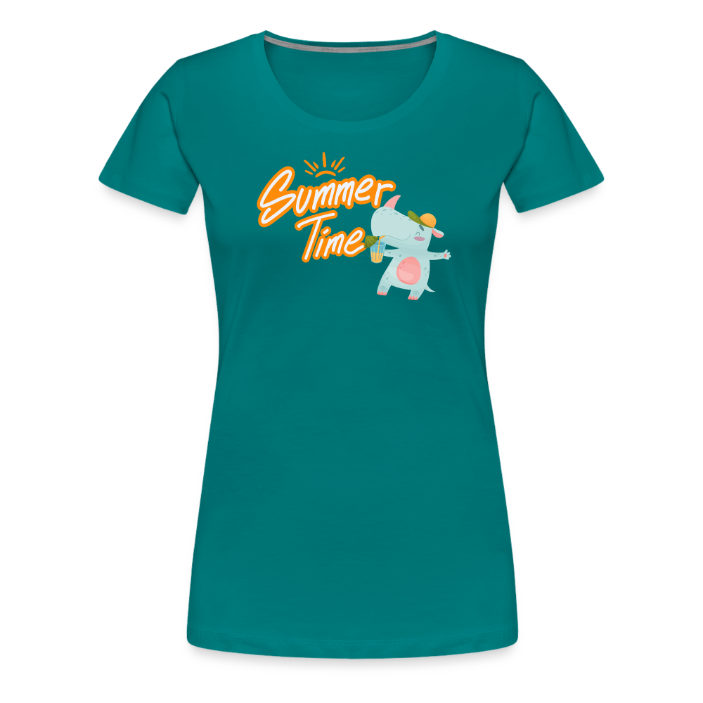 Rhino Summer Time Premium Tee - teal