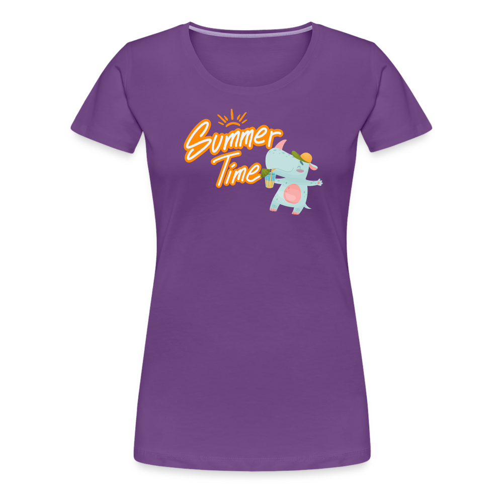 Rhino Summer Time Premium Tee - purple