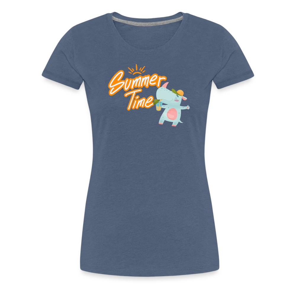 Rhino Summer Time Premium Tee - heather blue