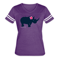 Rhino Flower Vintage Sport Tee - vintage purple/white