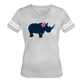 Rhino Flower Vintage Sport Tee - heather gray/white