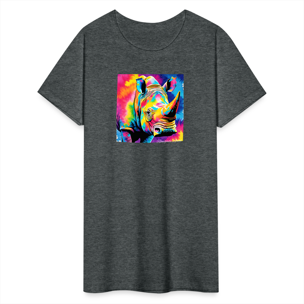 Tie Dye and Rhino Ultra Cotton Tee - deep heather