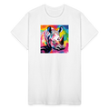 Rhino and Tie Dye Ultra Cotton Tee - white