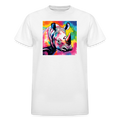 Rhino and Tie Dye Ultra Cotton Tee - white