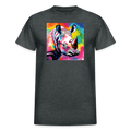 Rhino and Tie Dye Ultra Cotton Tee - deep heather