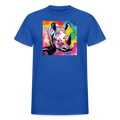 Rhino and Tie Dye Ultra Cotton Tee - royal blue