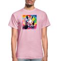 Rhino and Tie Dye Ultra Cotton Tee - light pink