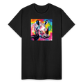 Rhino and Tie Dye Ultra Cotton Tee - black