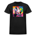 Rhino and Tie Dye Ultra Cotton Tee - black