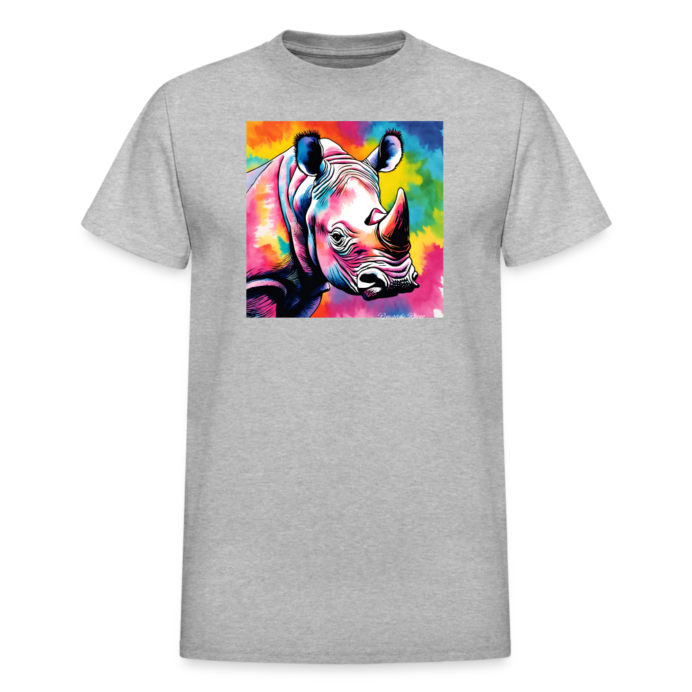 Rhino and Tie Dye Ultra Cotton Tee - heather gray