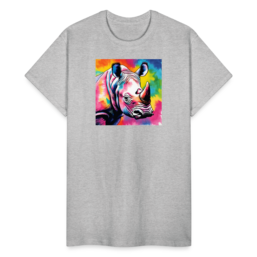 Rhino and Tie Dye Ultra Cotton Tee - heather gray